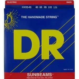  DR Strings Sunbeams Medium 5 String w/125 NMR5 45 Smoother 