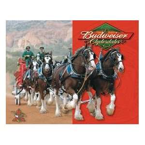  Tin Sign   Budweiser   Clydesdales: Sports & Outdoors