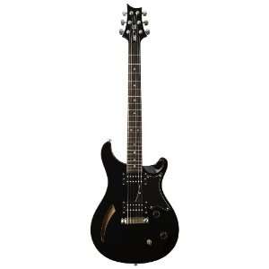  PRS SE Custom Semi Hollow Guitar, Black: Musical 