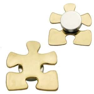  Gold Puzzle Magnetic Back Pin Fundraiser 25 Pack 