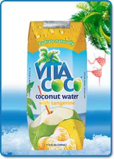 Vita Coco Coconut Water with Tangerine, 11.2 Ounce Tetra Paks (Pack of 