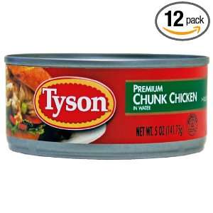 Tyson Chunk Chicken, White/dark, 5 Ounce: Grocery & Gourmet Food