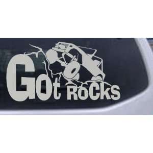 Got Rocks Off Road Car Window Wall Laptop Decal Sticker    Silver 44in 
