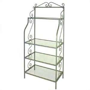  36 Traditional Wrought Iron Bakers Rack Metal Finish 