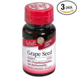  Schiff Grape Seed Extract, 60 mg, Capsules, 30 capsules 