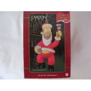 Simpsons Christmas Ornament 4 Homer as Santa Claus Collectible ; Doh 