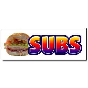  24 SUBS DECAL sticker submarine hero hoagie shop 