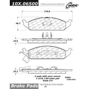  Centric Parts, 102.06500, CTek Brake Pads Automotive