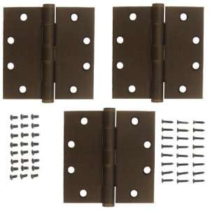 Stanley 82 0704 4 1/2 Inch Full Mortise Template Hinge Antique Bronze 