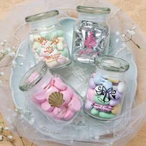   Glass Jar Favors Holiday Design F3422sh Quantity of 24: Home & Kitchen