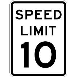  10 MPH SPEED LIMIT Signs   18x24: Home Improvement