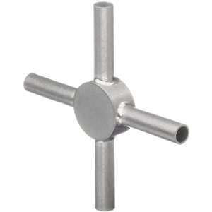 STC 16/4 Stainless Steel Hypodermic Tube Fitting, Cross, 16 Gauge 