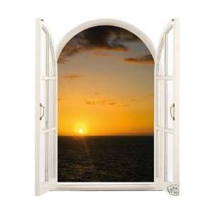     Window sticker with illusion on sunset 81 x 100 cm: Home & Kitchen