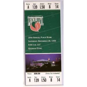  1996 Chick Fil A Peach Bowl Full Ticket LSU Clemson 