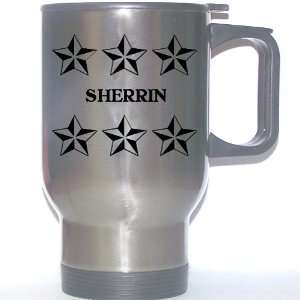  Personal Name Gift   SHERRIN Stainless Steel Mug (black 