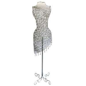 Dress Form Salsa Silver 5 ft Lifesize Wire Mannequin: Home 