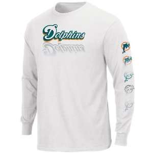  Miami Dolphins Dual Threat Long Sleeve T Shirt: Sports 
