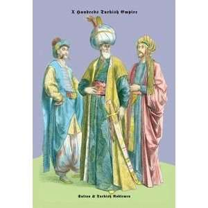  Turkish Noblemen & Sultan, 11th Century   Paper Poster (18 