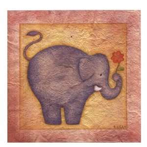    Elephant Finest LAMINATED Print Beth Logan 11x11: Home & Kitchen