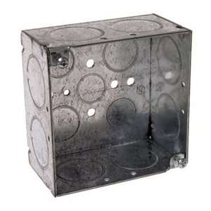   Box 4, 2 1/8 Deep, 1 Side Knockouts, Welded