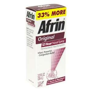  Afrin 12 Hour Decongestant Nasal Spray, Bonus Size   .67 