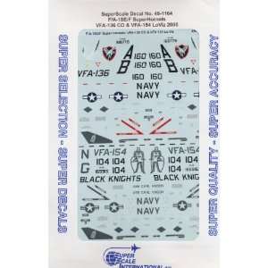    F/A 18 E/F Hornet VFA 136, VFA 154 (1/48 decals) Toys & Games