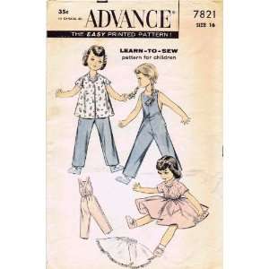   Pattern Learn To Sew Dolls Wardrobe 16 Doll Clothes: Arts, Crafts
