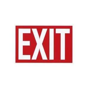  Exit Sign, Punched for Hanging, 12x8, White/Red: Office 