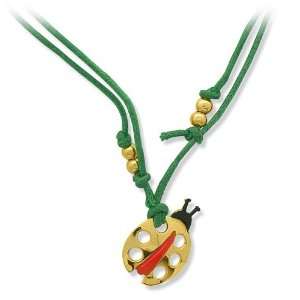   18 karat Gold with Enamel, form Ladybug, weight 1.6 grams: Jewelry