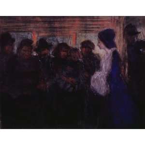   Made Oil Reproduction   George Benjamin Luks   24 x 18 inches   Subway