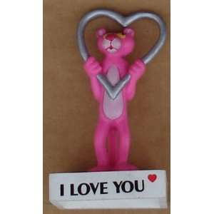  Pink Panther 3 1/2 Tall PVC With Base 1989 With Heart 