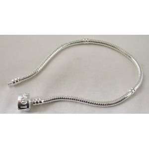   Plated Charm Bead Snake Chain Bracelet 18cm (7): Everything Else