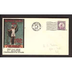 Scott # 718 Olympic Cover Co. (9) First Day Cover; Olympic Games; 1932 