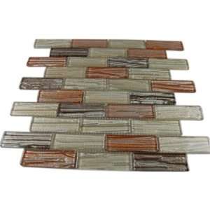  Terrene Mercury Blend 1X3 Glass Tiles