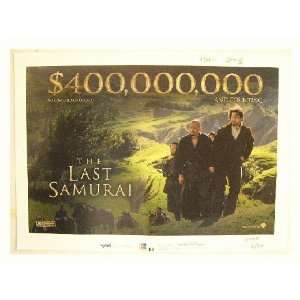  The Last Samurai Artist Ad Proof Tom Cruise 400M 
