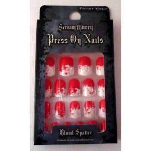  Scream Queen Press on Nails Blood Splatter Beauty