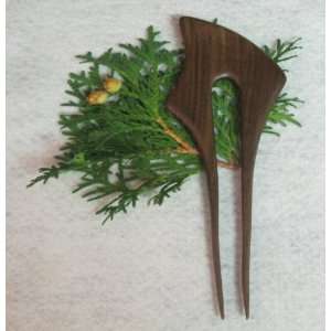  Walnut Wood Hair Fork Length 6 1/8 X Width 2 5/16 