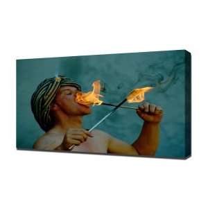 Fire Eater   Canvas Art   Framed Size 20x30   Ready To Hang  