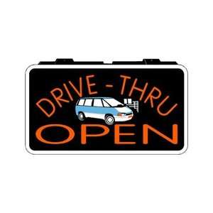  Drive Thru Open Backlit Sign 13 x 24: Home Improvement