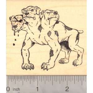  Cerberus, Three Headed Dog Rubber Stamp (From Greek and 