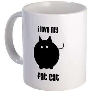  I Love My Fat Cat Humor Mug by 