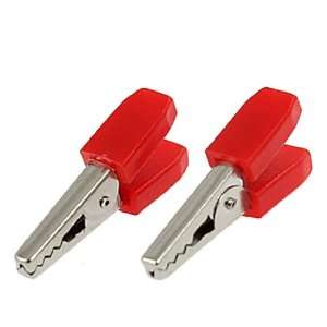   10 Pcs 34mm Insulated Alligator Clips Test Lead Crocodile Clamps Red