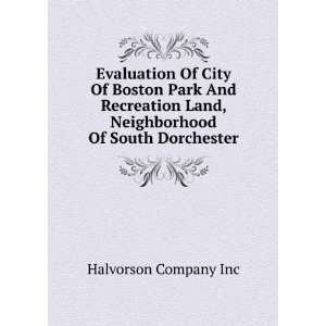  Evaluation Of City Of Boston Park And Recreation Land 