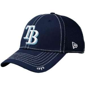 New Era Tampa Bay Rays Navy Blue Neo 39THIRTY Stretch Fit Hat:  