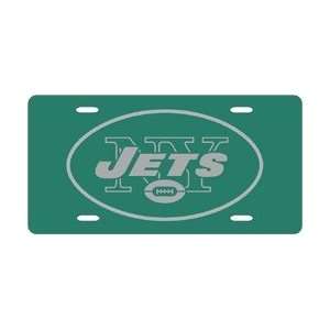  New York Jets Laser Cut Green License Plate Automotive