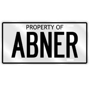  NEW  PROPERTY OF ABNER  LICENSE PLATE SIGN NAME: Home 