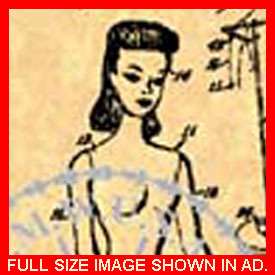 US Patent Vintage BARBIE DOLL #1 1959 (1of3) #008.9  