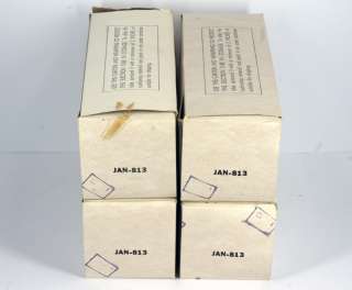 Quartet of NOS (New Old Stock) RCA 813 vintage electron tubes made 