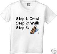 STEPS: CRAWL, WALK, GOLF Custom Baby Infant T Shirt  