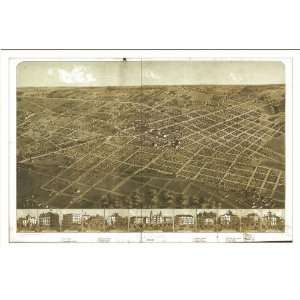  Historic Adrian, Michigan, c. 1866 (M) Panoramic Map 